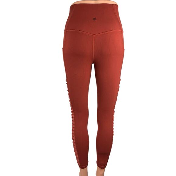Athleta Brown Salutation Stash Pocket II Twist 7/8 Activewear Tight Leggings S - Picture 3 of 6